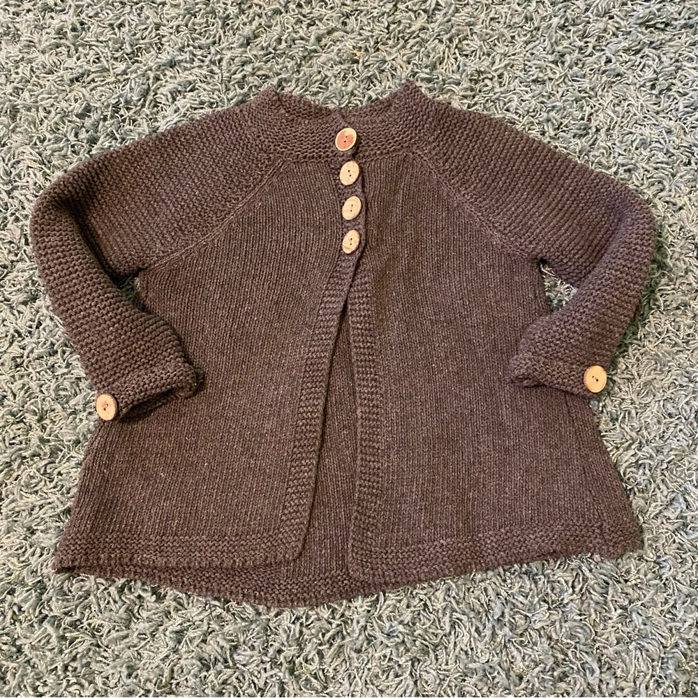 Girl’s Gray Knit Cardigan Size 9